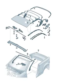 Soft-top frame — VW GTI factory diagram