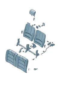 Backrest and headrests — VW GTI factory diagram