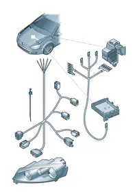 Wiring harness section — VW GTI factory diagram