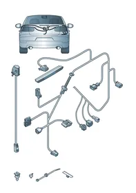 Part section wiring harness — VW GTI factory diagram