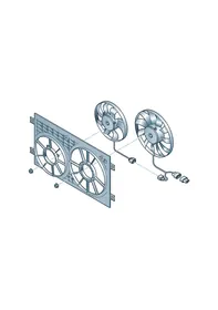 Radiator fan overview — VW GTI factory diagram