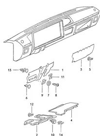 Cover and trim — VW GTI factory diagram