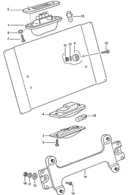 Licence plate light — VW GTI factory diagram