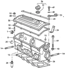 Cylinder head — VW GTI factory diagram
