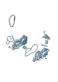 Coolant pump — VW GTI factory diagram