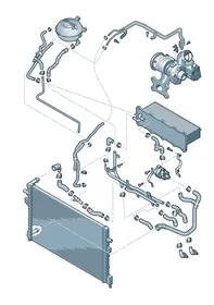 Coolant cooling system — VW GTI factory diagram