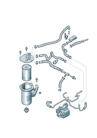 Fuel filter — VW GTI factory diagram