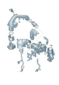 Exhaust manifold — VW GTI factory diagram