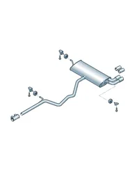 Intermediate pipe — VW GTI factory diagram