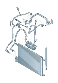 A/C condenser — VW GTI factory diagram