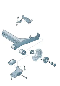 Rear axle beam — VW GTI factory diagram