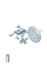 Brake master cylinder — VW GTI factory diagram