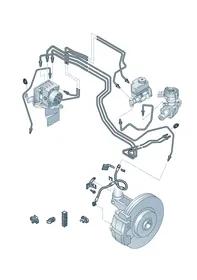 Brake pipe — VW GTI factory diagram