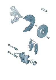 Disc brake — VW GTI factory diagram