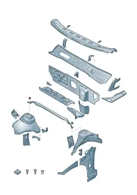Bodywork front part — VW GTI factory diagram