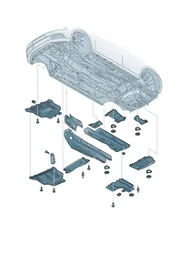 Underbody trim — VW GTI factory diagram