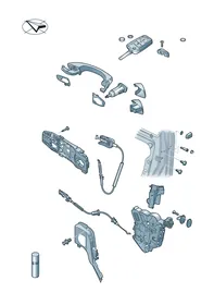 Door lock — VW GTI factory diagram