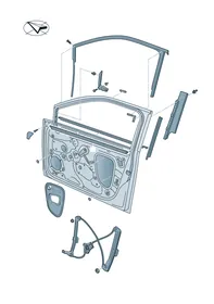 Window regulator — VW GTI factory diagram