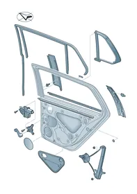 Window regulator — VW GTI factory diagram