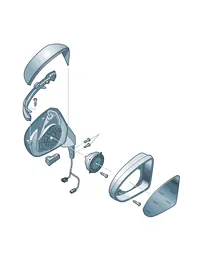 Exterior mirror — VW GTI factory diagram