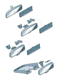 Interior mirror — VW GTI factory diagram