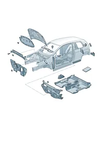 Sound absorbers — VW GTI factory diagram