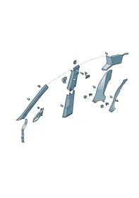 Pillar trim — VW GTI factory diagram
