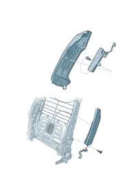Side airbag unit — VW GTI factory diagram