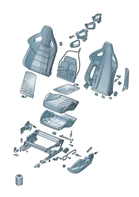 Front sports seats — VW GTI factory diagram