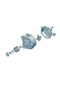 Alternator and single parts — VW GTI factory diagram