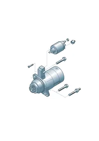 Starter and single parts — VW GTI factory diagram