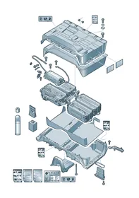 High-voltage battery — VW GTI factory diagram