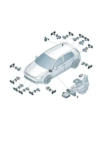 Parking aid — VW GTI factory diagram