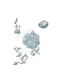 Switch and sender on gearbox — VW GTI factory diagram