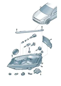 Head light — VW GTI factory diagram