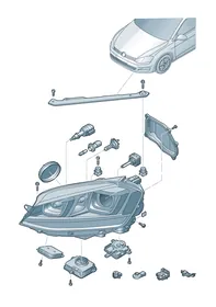 Headlight — VW GTI factory diagram