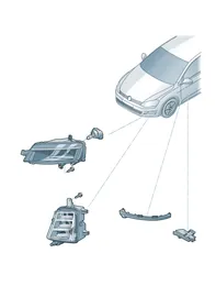 Halogen fog lamp — VW GTI factory diagram