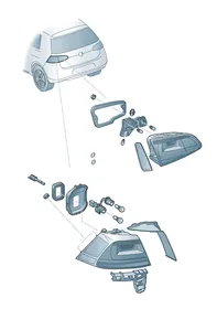 Tail light — VW GTI factory diagram