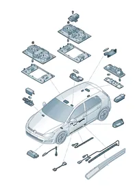 Interior lighting — VW GTI factory diagram