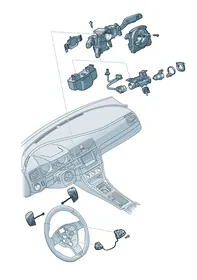 Steering column combination switch — VW GTI factory diagram