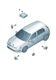 Electrical parts — VW GTI factory diagram