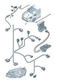 Part section wiring harness — VW GTI factory diagram