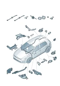 Cable holder — VW GTI factory diagram