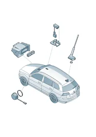 Radio preparation — VW GTI factory diagram