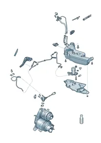 Exhaust gas treatment system — VW GTI factory diagram