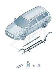 Side member trim — VW GTI factory diagram