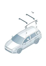 Roof base support — VW GTI factory diagram