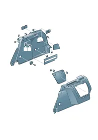 Luggage compartment trim — VW GTI factory diagram