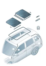 Panorama sunroof — VW GTI factory diagram