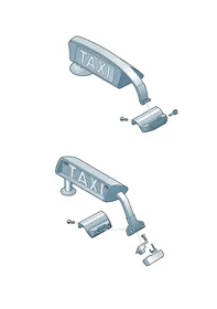 Taxi sign — VW GTI factory diagram